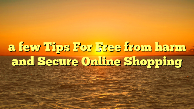 a few Tips For Free from harm and Secure Online Shopping