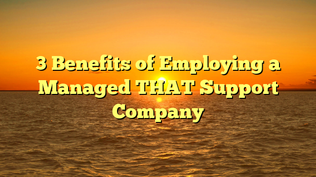 3 Benefits of Employing a Managed THAT Support Company